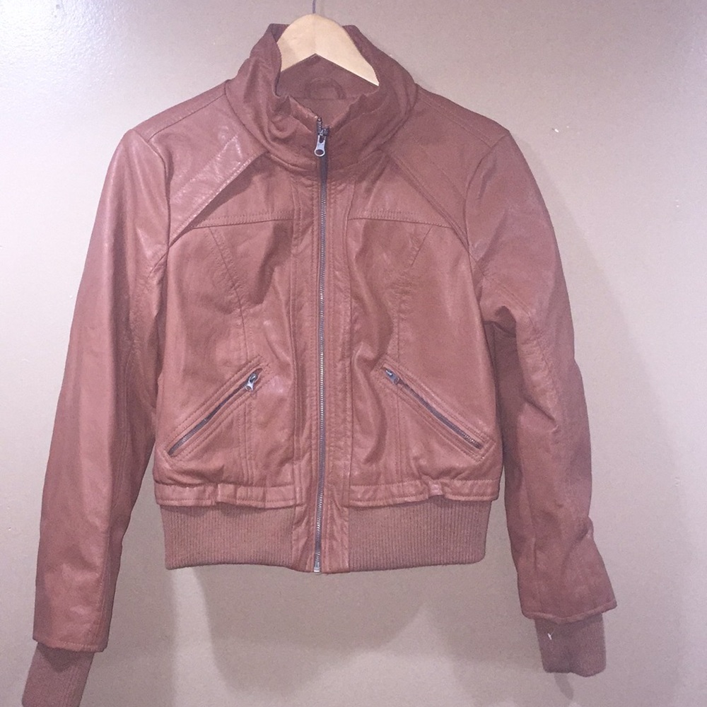 Chestnut Brown Leather Jacket